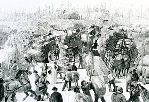 View from West Street of Mercantile Activity in New York Harbour, c.1880